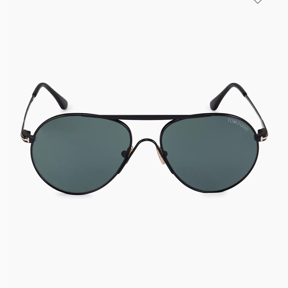 Brand Tom ford cyrus  sunglasses shiny black titanium/blue-green lences